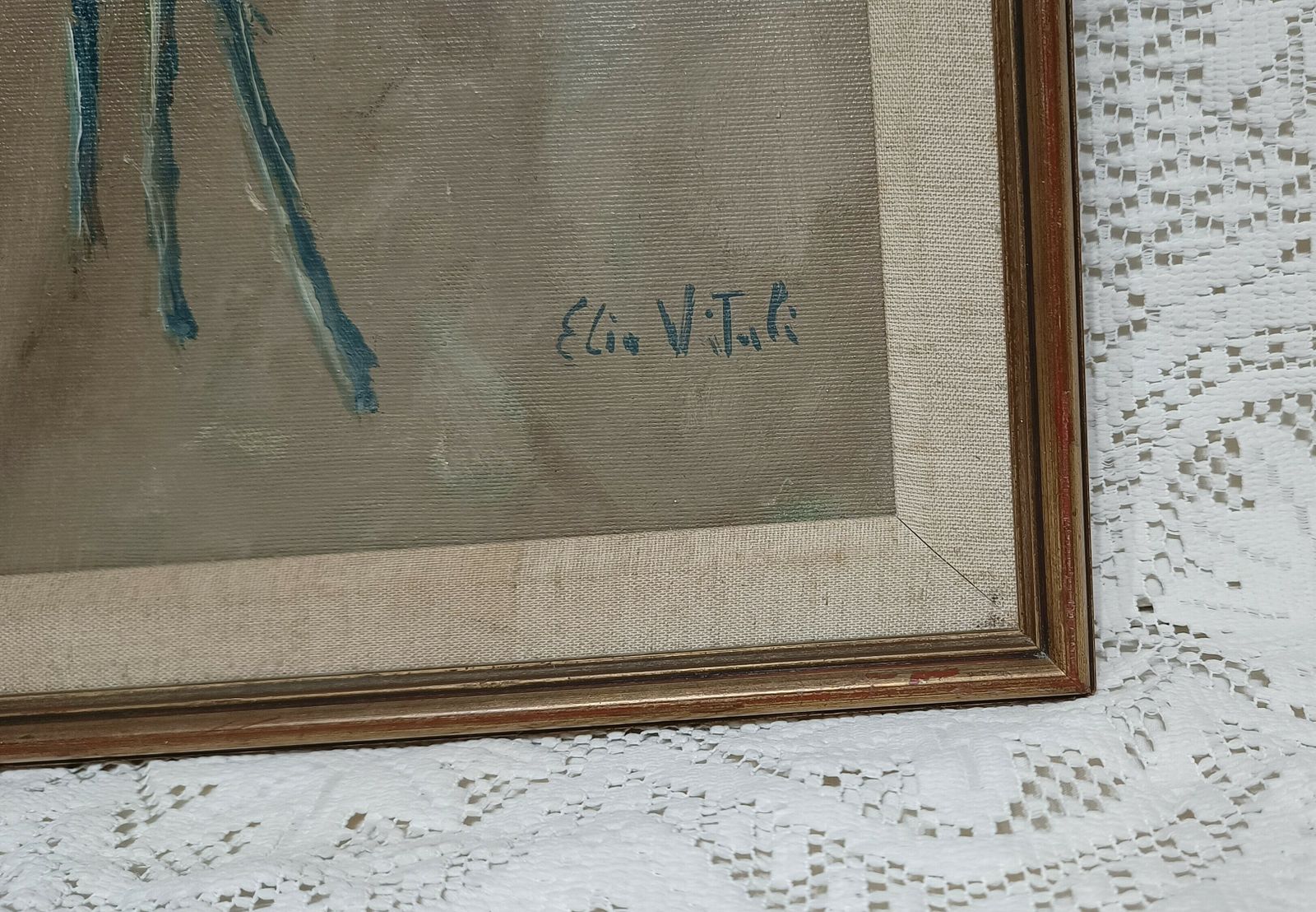 Italian Floral Oil Painting Italian Roses Signed Elio Vitali . photo buy
