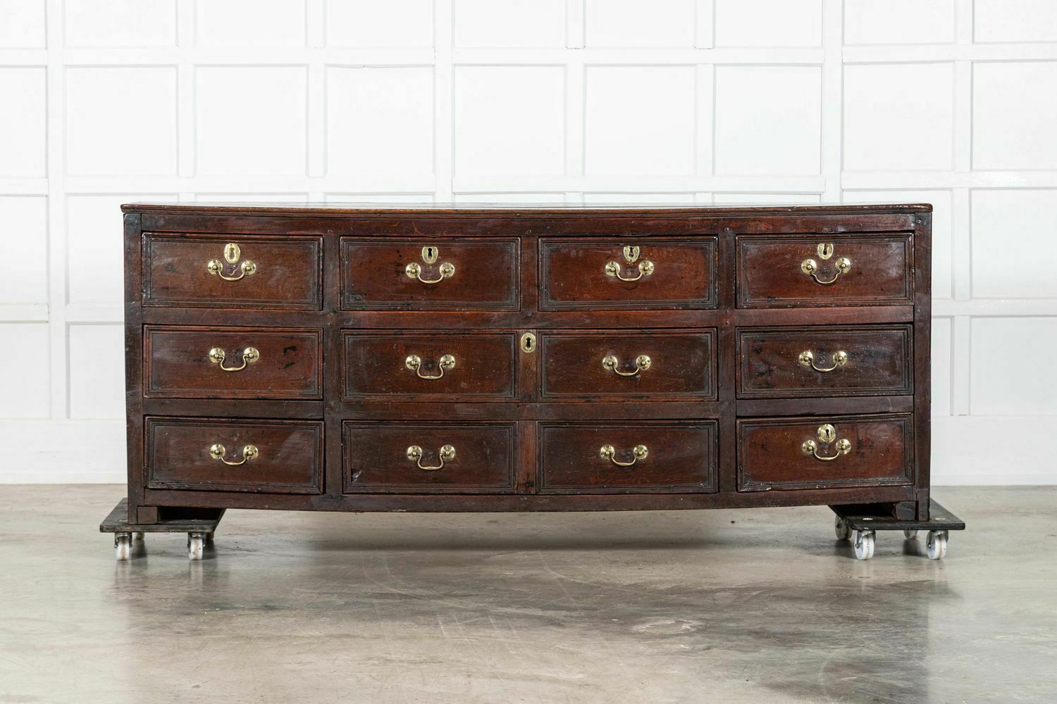 Large 18thc English Vernacular Oak Dresser Base / Counter
