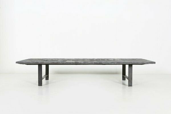 Brutalist Brazilian Stone Coffee Table By Pia Manu, 1960 photo for sale