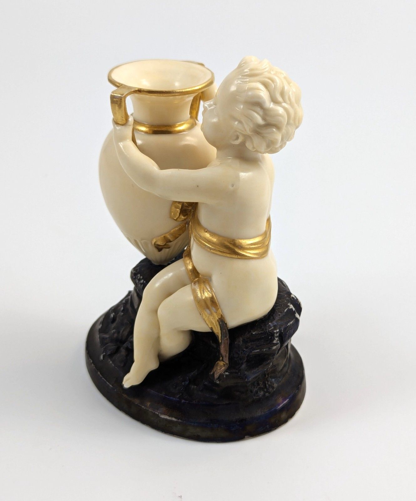 Rare Royal Worcester, Kerr & Binns Period, Figurine: Child With Amphora, 1857 photo furniture