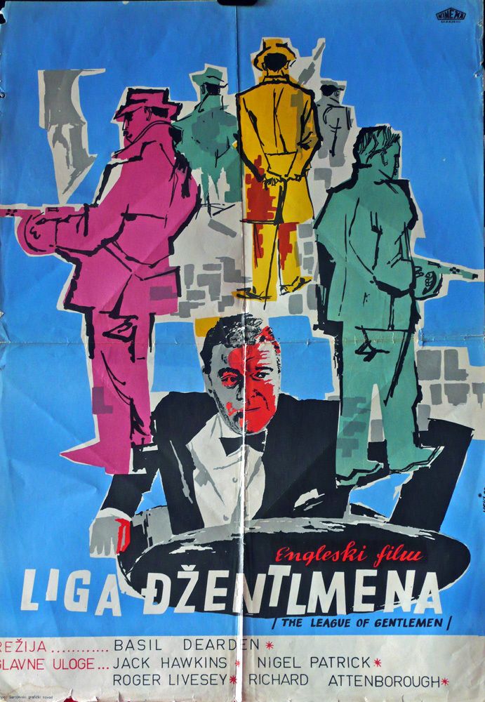 League Of Gentlemen, Original Czech Movie Poster, 1960