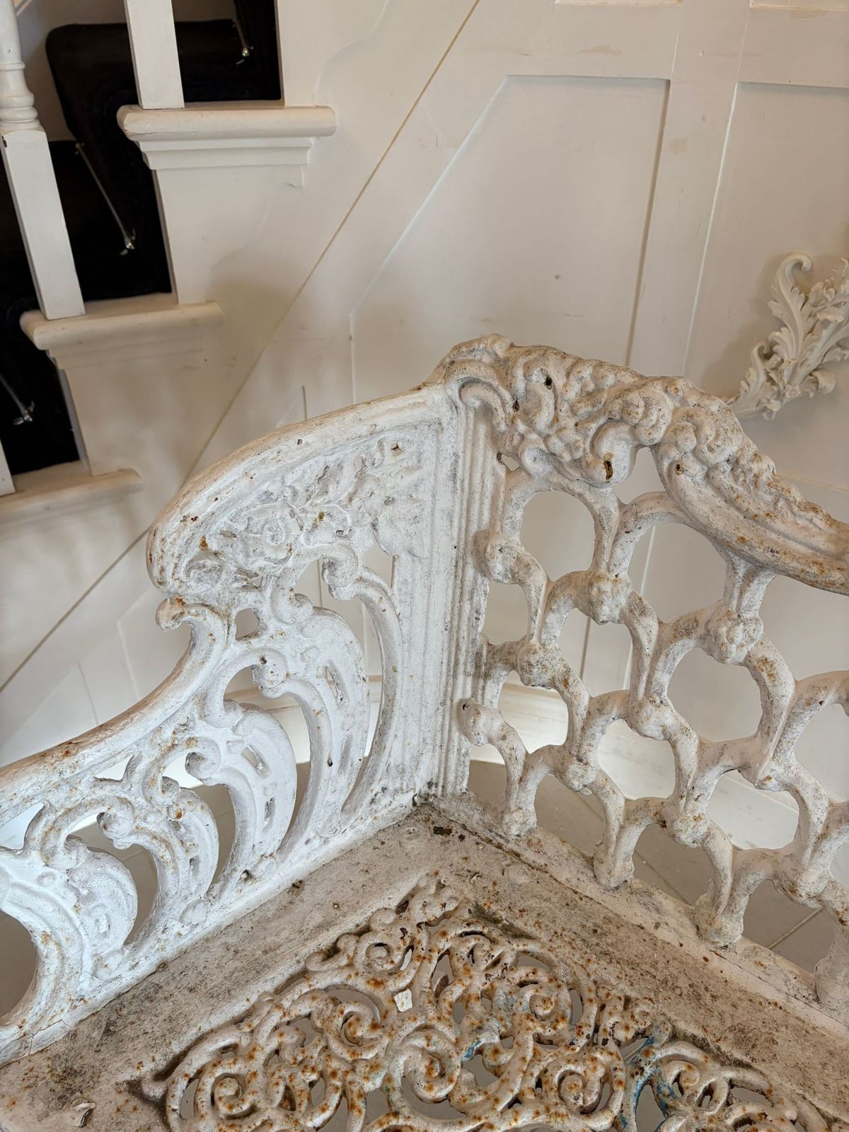 photo furniture Superb Quality Antique 19th Century Ornate Cast Iron Garden Seat