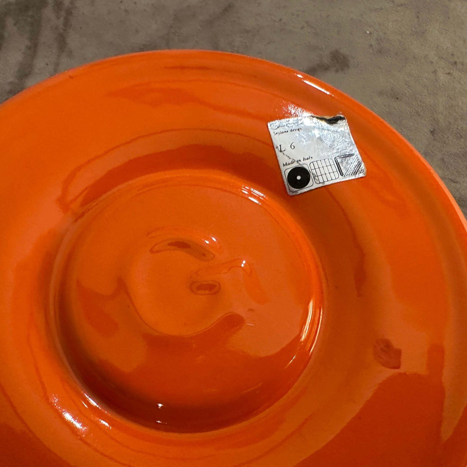 1970s Modernist Orange Ceramic Teapot By Liisi Beckmann For Gabbianelli photo vintage