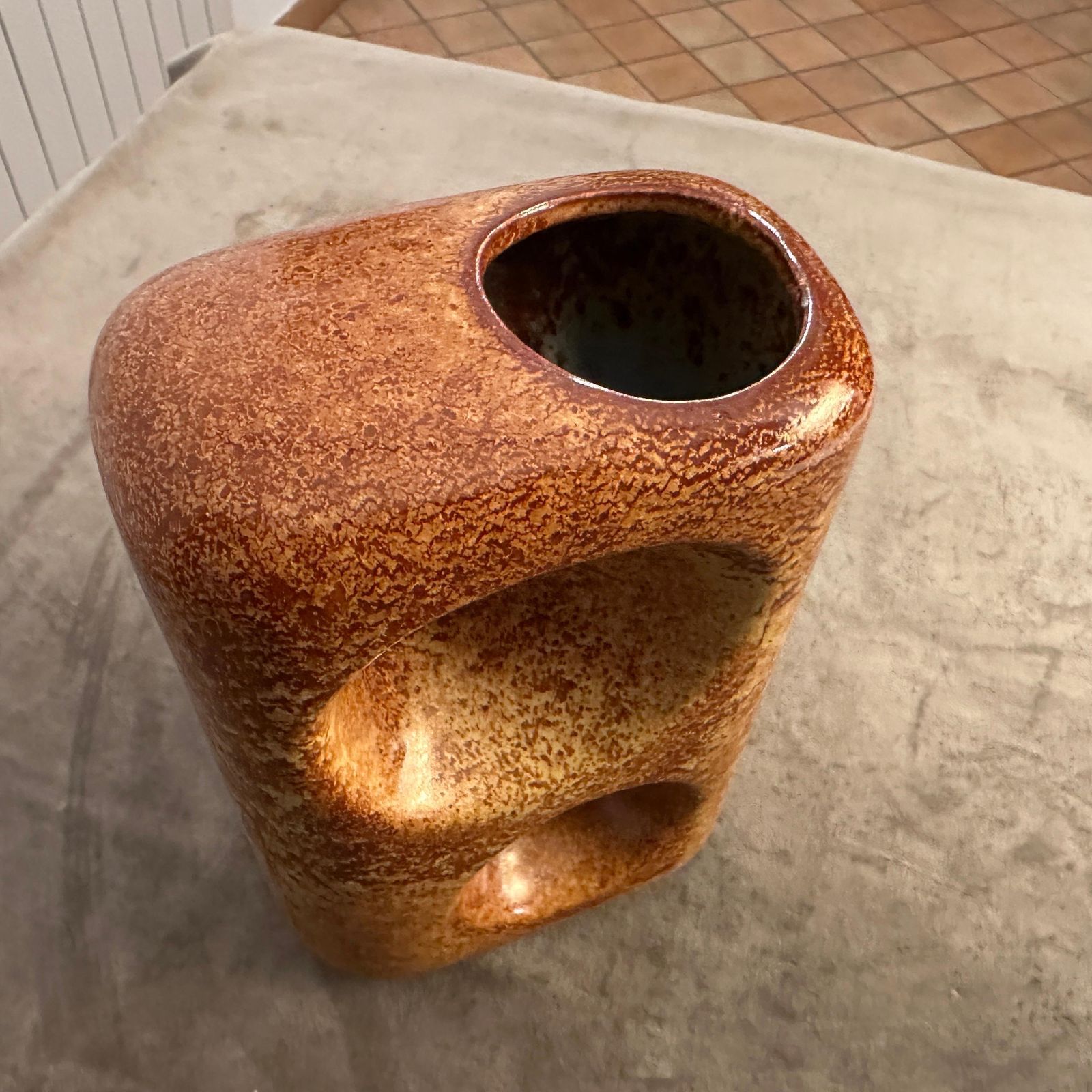 A 1970s Modernist Ceramic Italian Vase By Bertoncello photo for sale