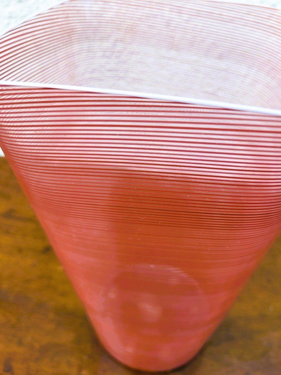 Barovier & Toso, Glass Vase With Filigree, 20th Century photo buy