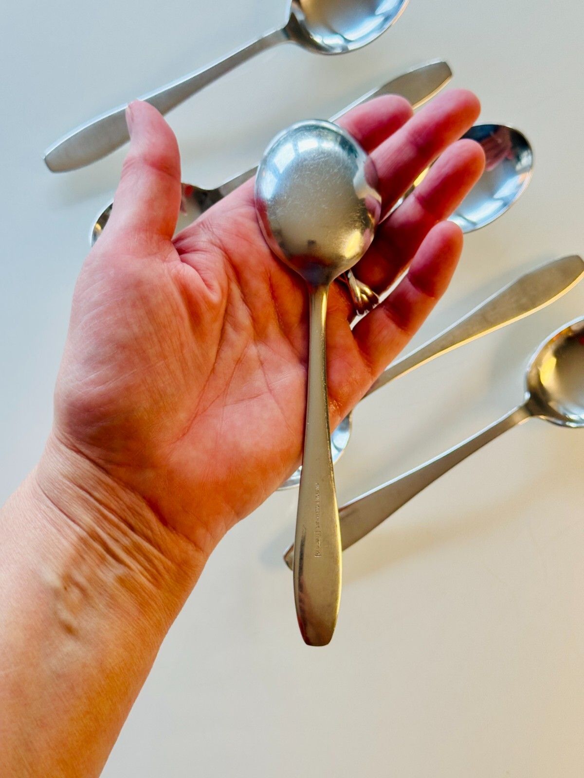 Set Of 6 Old Hall Campden Dessert Spoons, 17.5cm, Unboxed photo vinterior