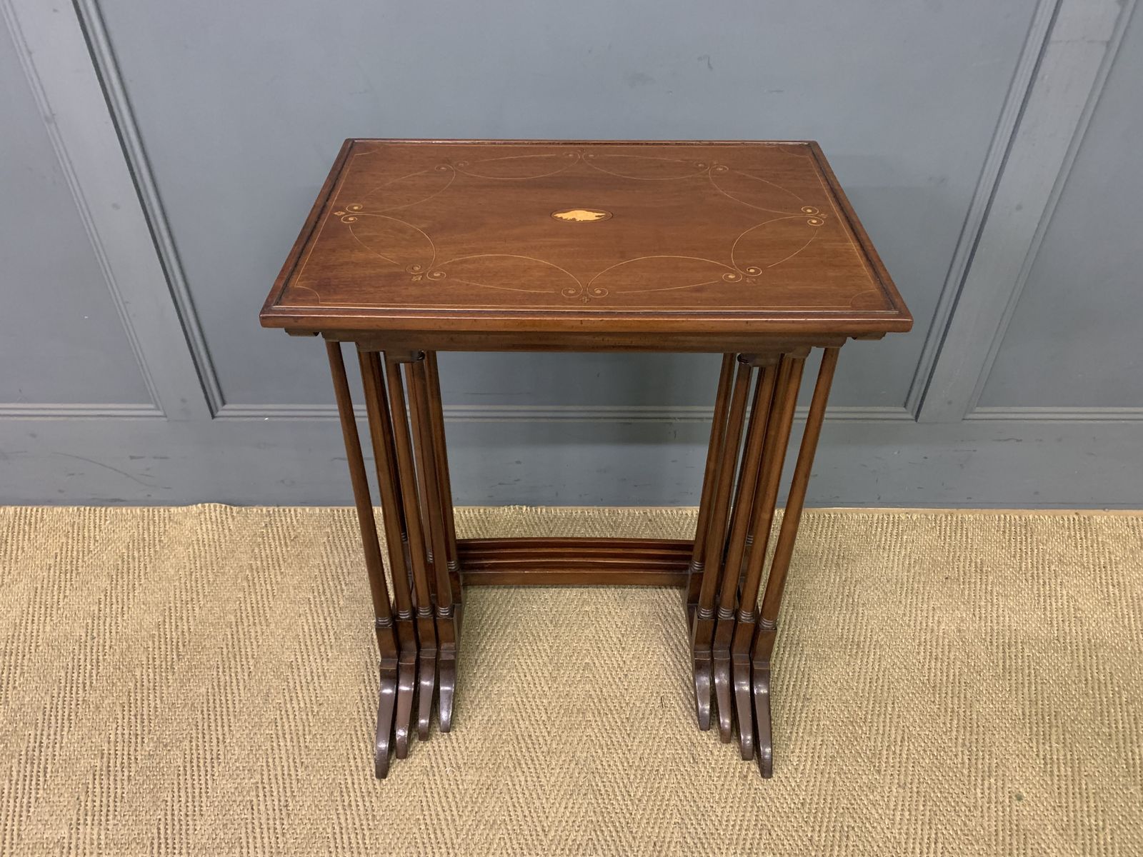 Nest Of 4 Inlaid Mahogany Tables photo 1250.0