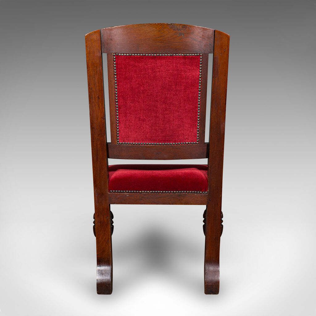 Antique Morning Room Elbow Chair, Scottish, Oak, Gothic Revival Seat, Victorian photo Furniture