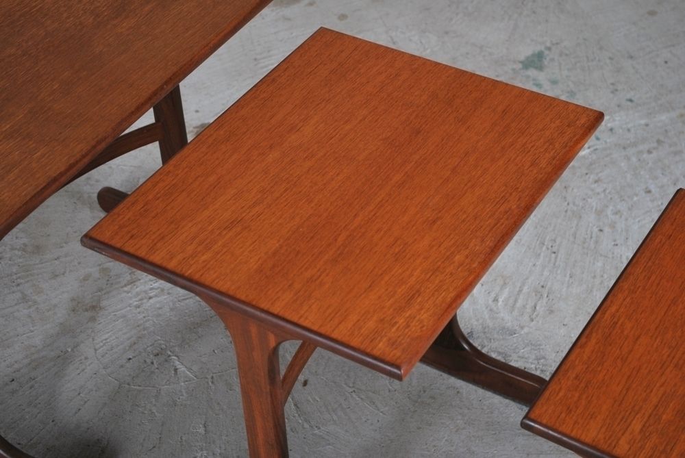 Midcentury G Plan Fresco Teak Nest Of Tables C.1960 photo vintage
