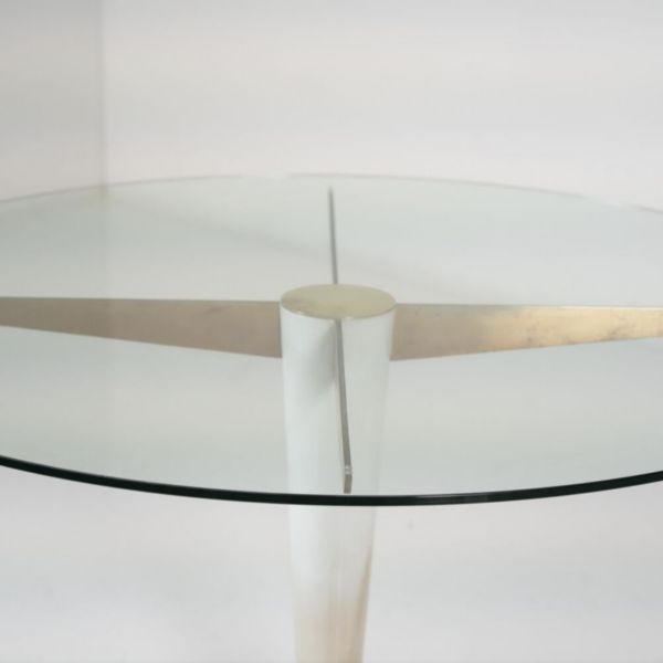 Mid Century Modern Dining Table, Carrara Marble, Bronze And Glass, Italy, 1950s photo furniture