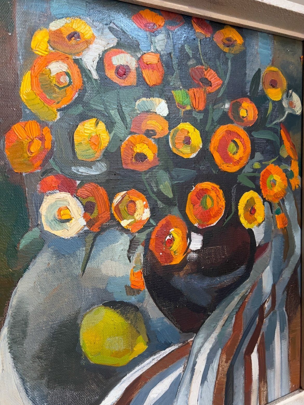 Floral Still Life Oil Painting By Maira Veisbārde | Latvia | 1981 photo for sale