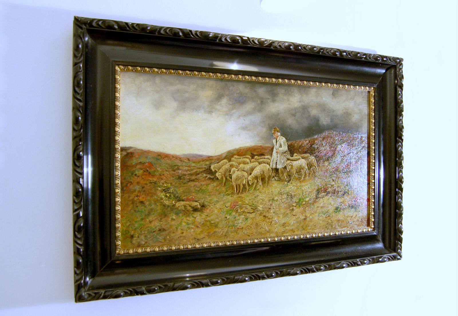 Oil On Canvas / 19th Century / Barbizon Painting photo furniture
