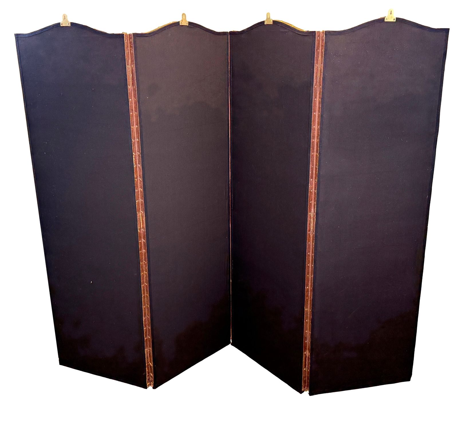 photo for sale Four Fold 19th Century Chinoiserie Leather Screen (England, Circa 1890)