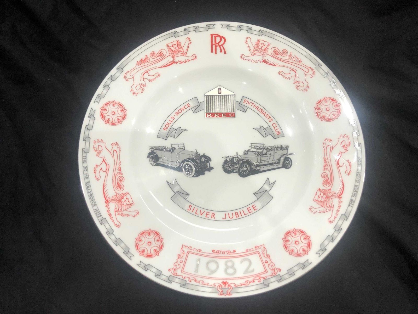 Royal Crown Derby Rolls Royce Enthusiasts Plate 1982