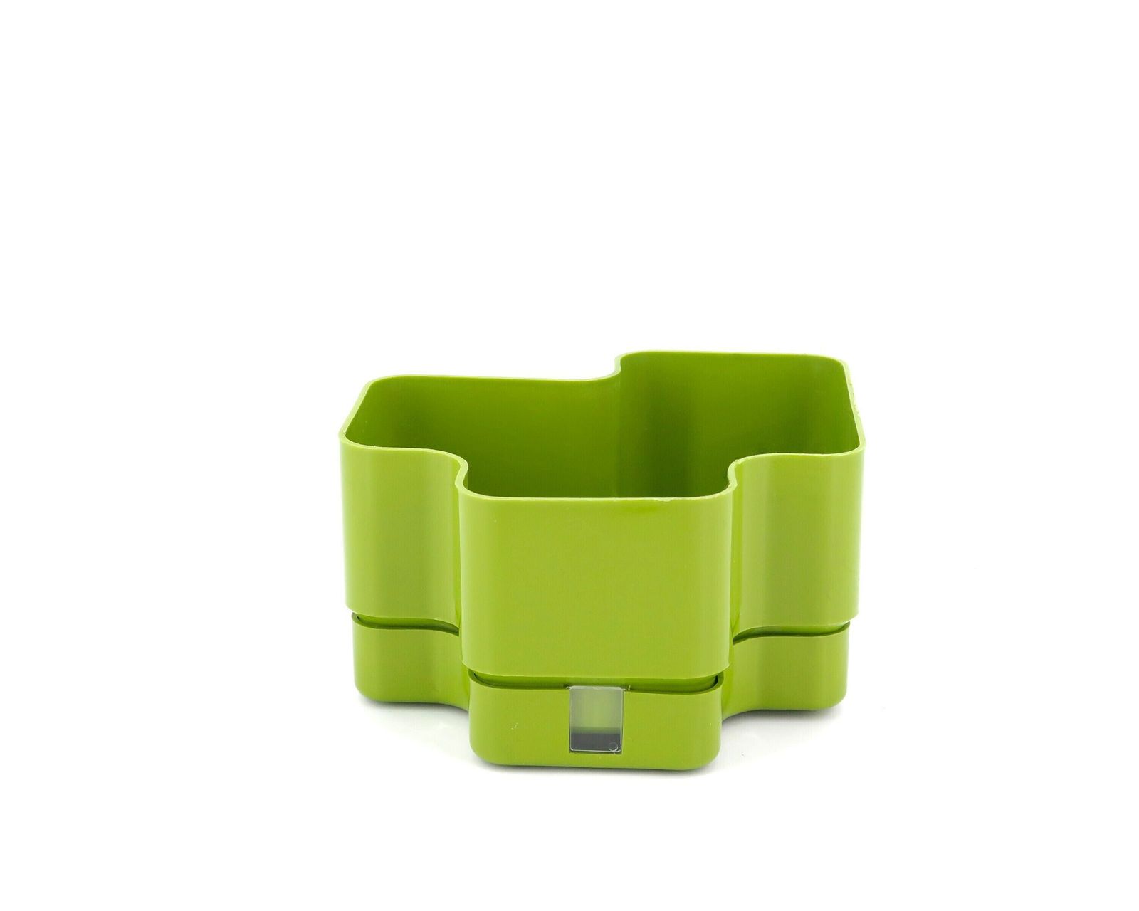Small Vastill Plastic Planter With Water Tank By Michael Mccann, 1970s / Green, Plant Cactus, Italian Design
