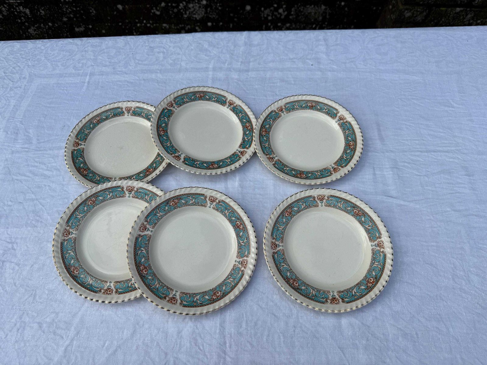 Vintage Tea Service By Johnson Bros, Old English China Floral, Cups Saucers Side Plates Milk Jug Bowl Cake Plate   Super Tea Set 31 Pieces photo vintage
