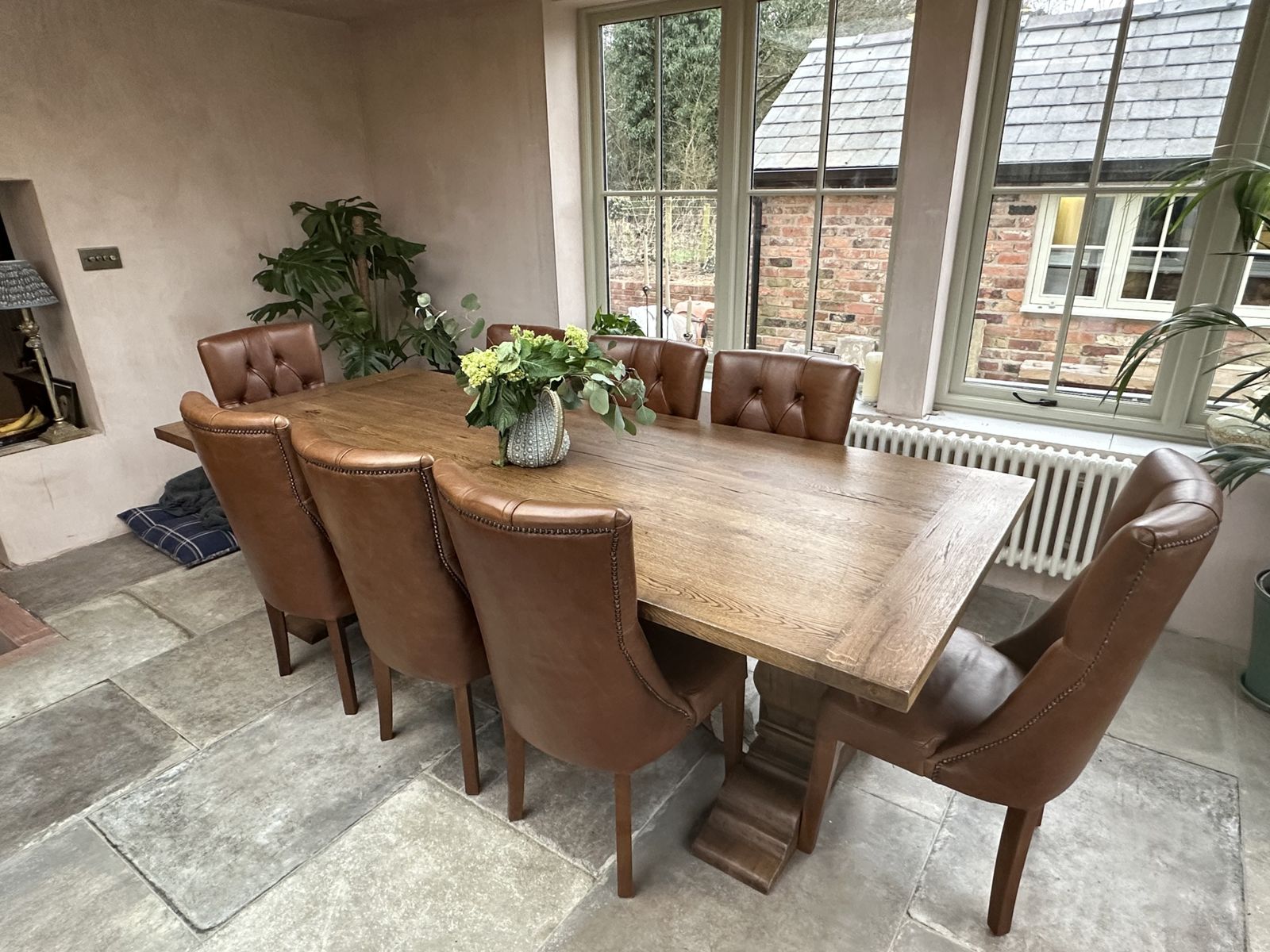 Leather Dining Chairs X8