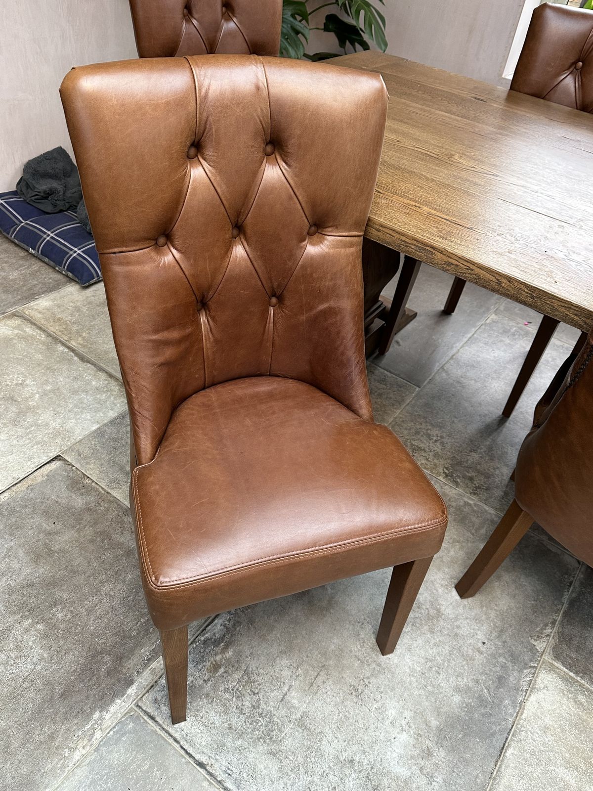 Leather Dining Chairs X8 photo furniture