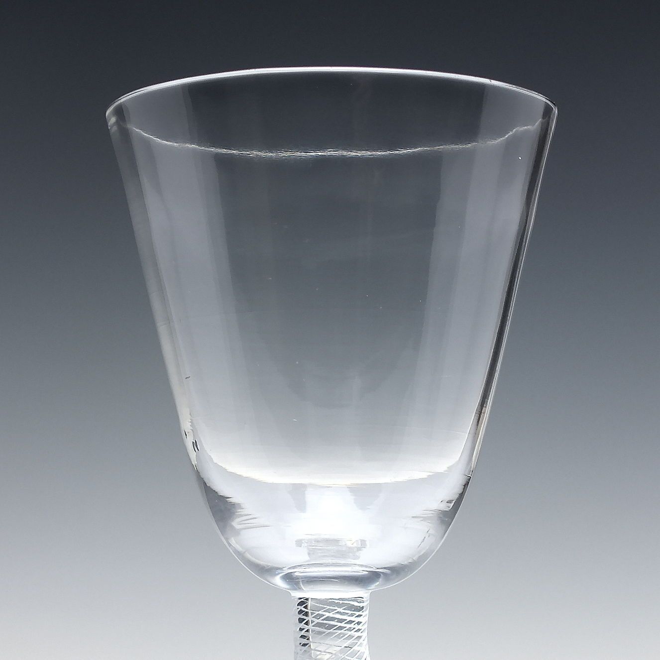 Rare Triple Knop 18th Century Air Twist Wine Glass C1750 photo for sale