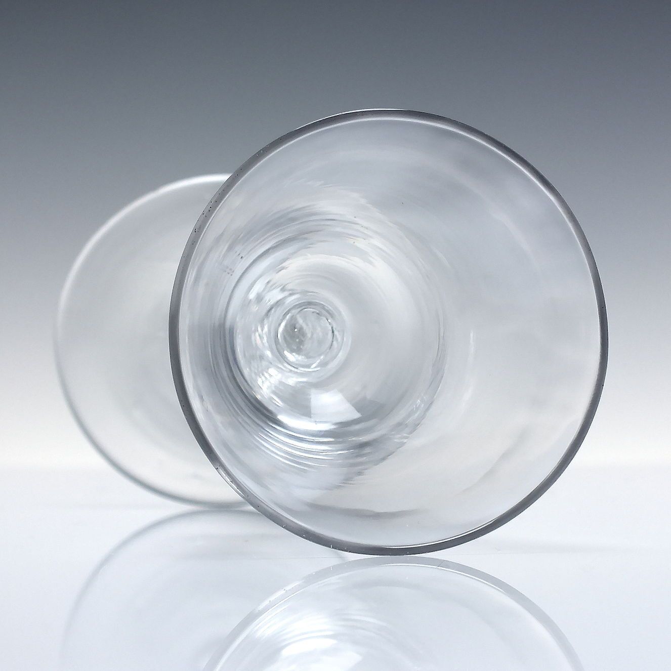 Rare Triple Knop 18th Century Air Twist Wine Glass C1750 photo 750.0
