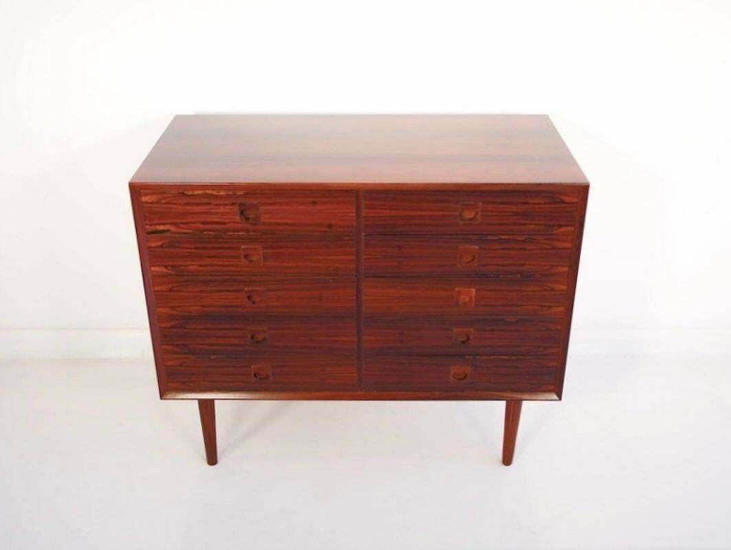 Danish Modern Hardwood Commode With Ten Drawers photo furniture