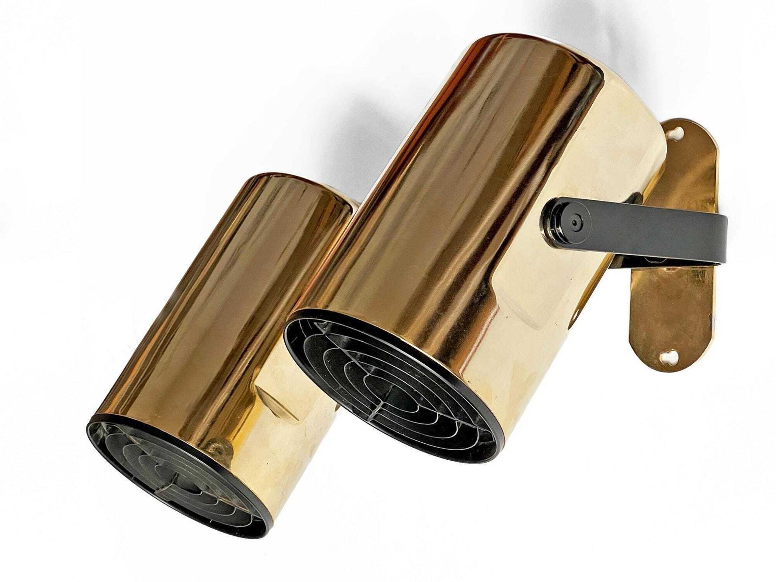 Pair Of Golden Wall Lights "Orion" By Per Sundstedt For Kosta Lampan. Sweden 1970s