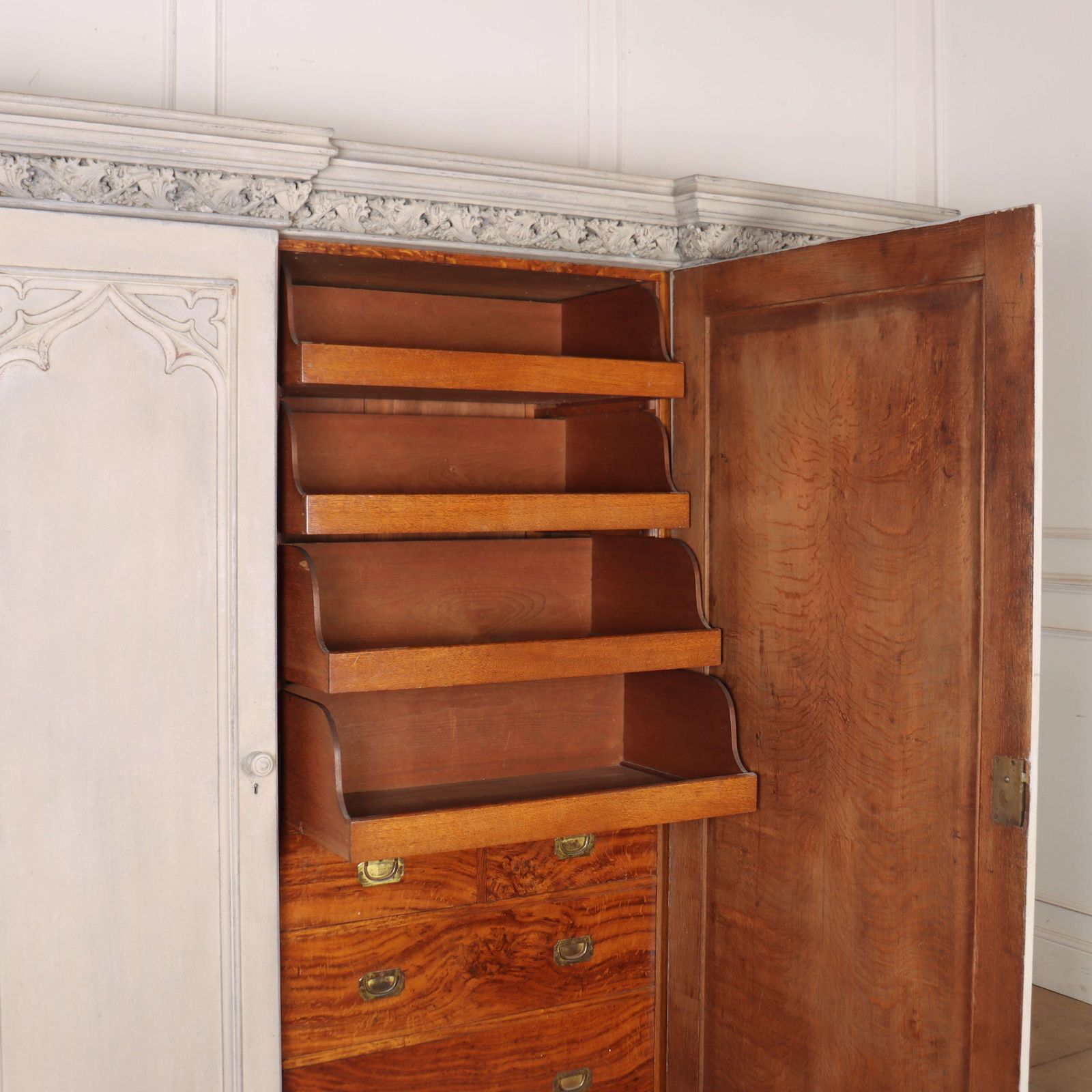 photo furniture 19th Century English Country House Gothic Wardrobe
