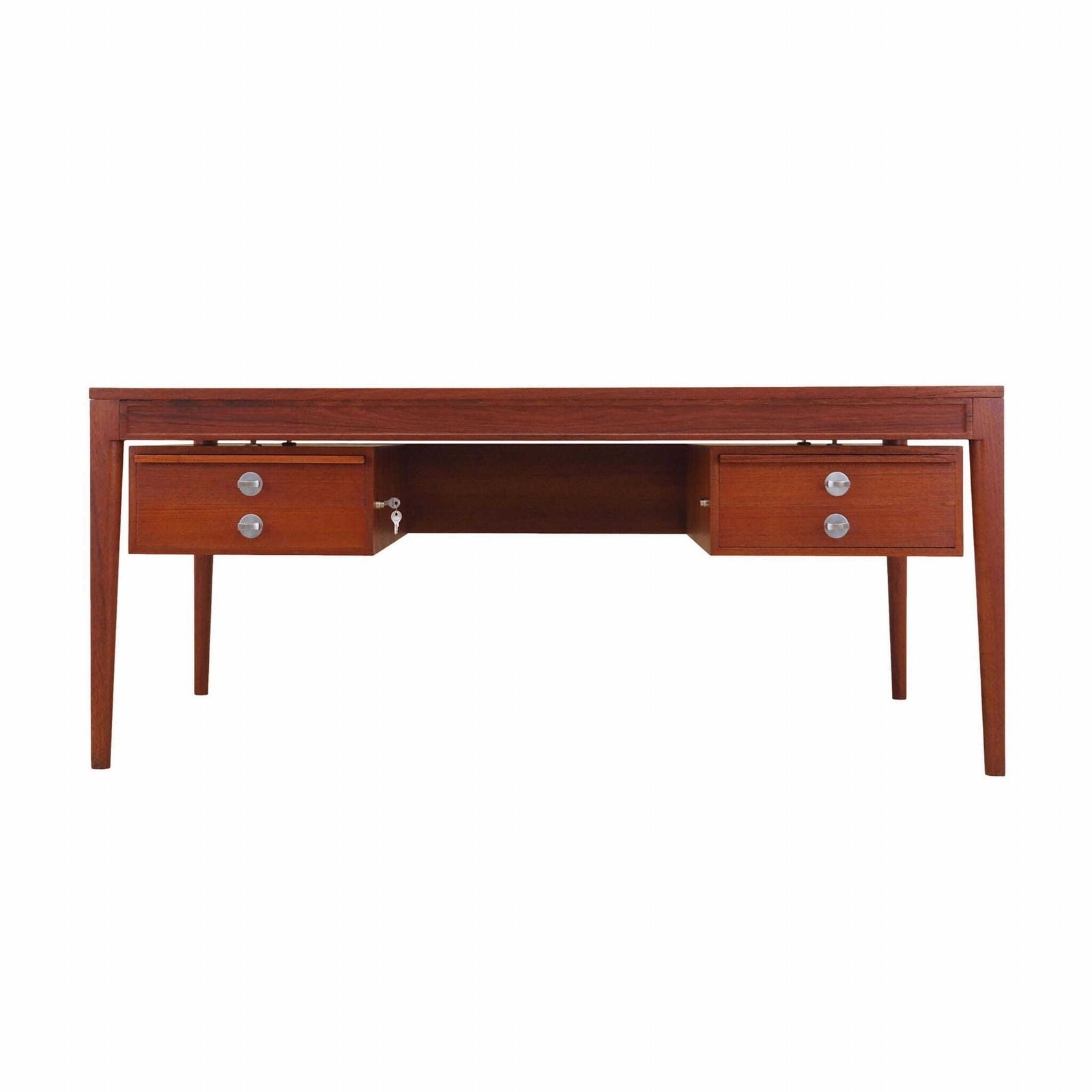 Teak Desk, Danish Design, 1970s, Designer: Finn Juhl, Manufacturer: France & Son