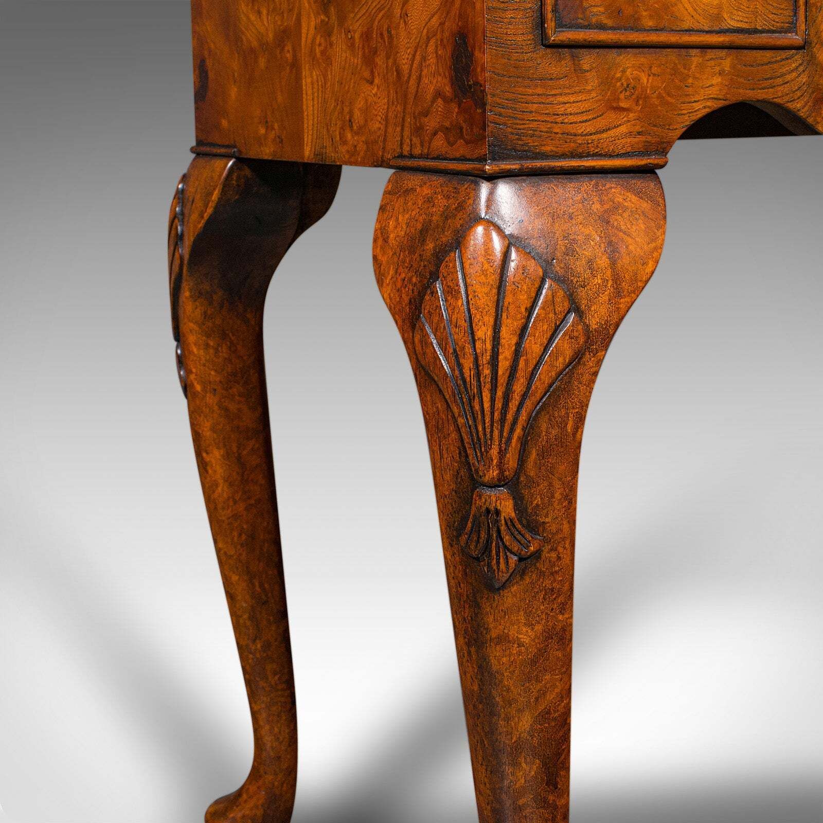 Furniture Vintage Georgian Revival Side Table, English, Walnut, Lowboy, Reception, Hallway photo