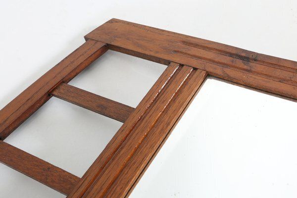 Art Deco Mirror In Wood With Facet Cut Mirror, 1930s photo Home Decor