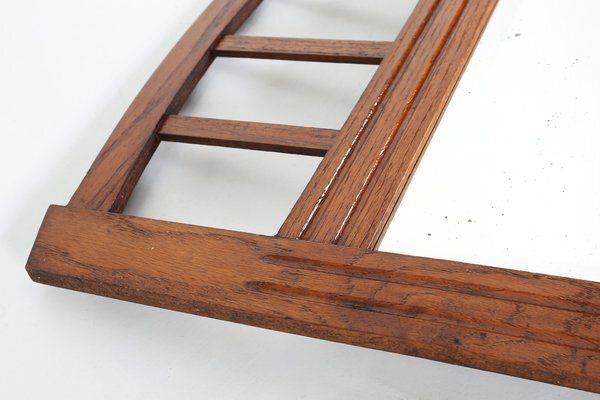Art Deco Mirror In Wood With Facet Cut Mirror, 1930s photo 507.0