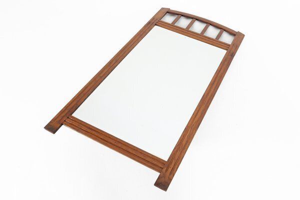 Art Deco Mirror In Wood With Facet Cut Mirror, 1930s photo vinterior