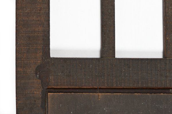 photo for sale Art Deco Mirror In Wood With Facet Cut Mirror, 1930s