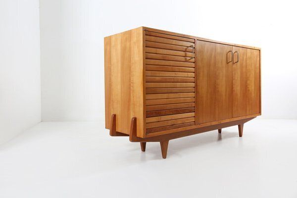 Mid Century French Sideboard In Full Cherry Wood, 1950s photo buy