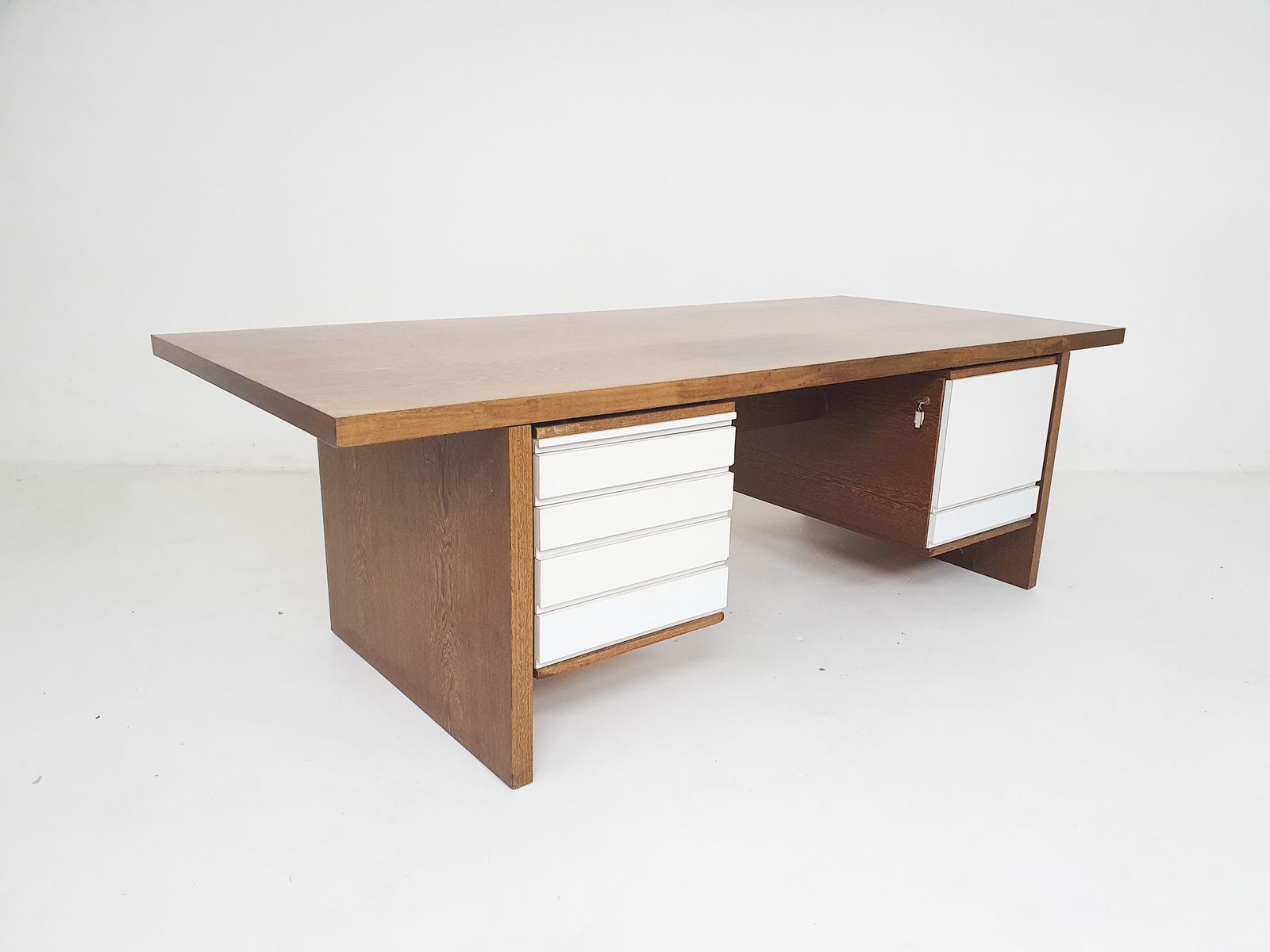Large Wenge Desk, Attributed To 'T Spectrum, The Netherlands 1950's