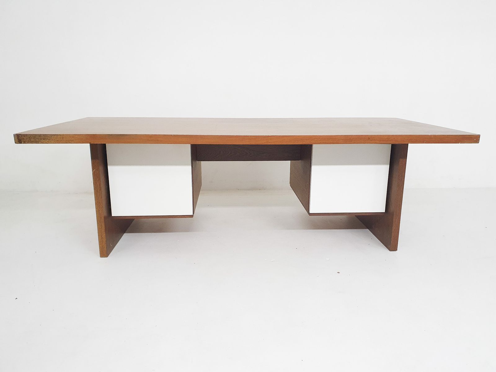 Large Wenge Desk, Attributed To 'T Spectrum, The Netherlands 1950's photo vintage