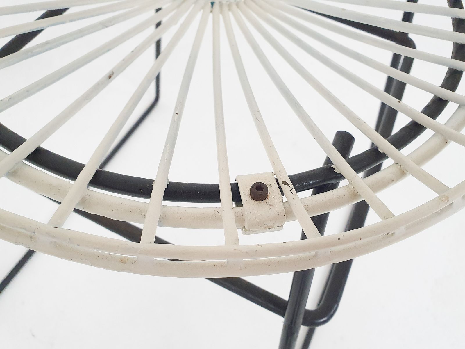 D. Dekker For Tomado Wire Chairs, The Netherlands 1950's photo vintage