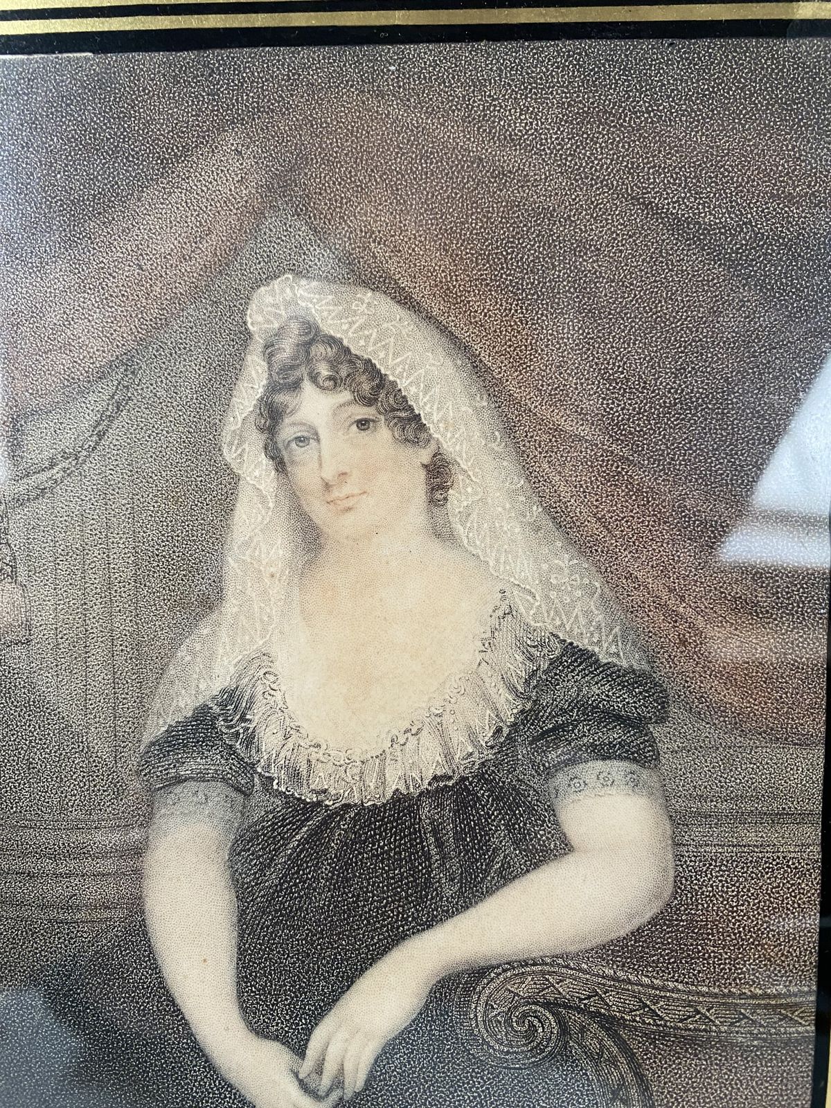 An Early Print Of The Countess Of Poulett In A Gilt Frame And Verre Eglomise Surround. photo vinterior
