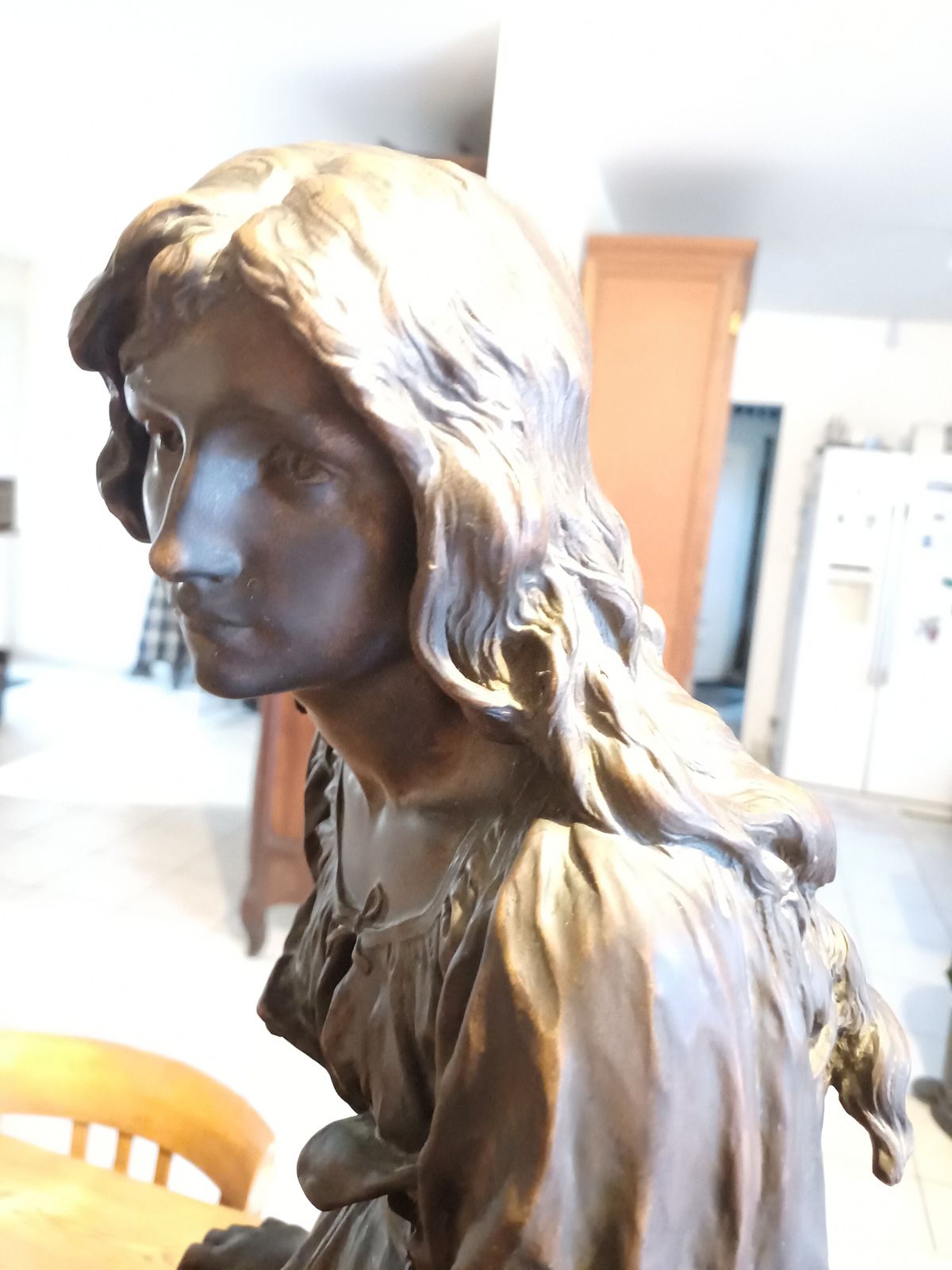 Bronze Paul Eugéne Mengin Fondeur Susse "Mandolin Player" photo vinterior
