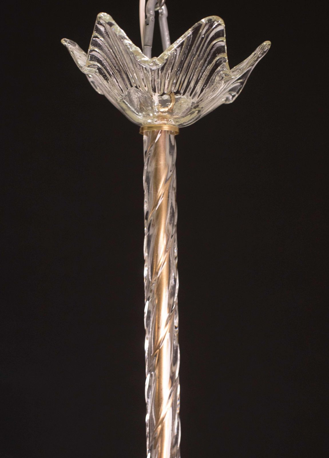 Elegant Art Decò Barovier And Toso Chandelier, 1940s photo Lighting