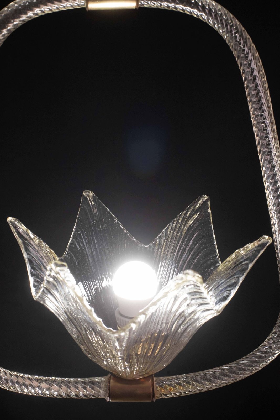Elegant Art Decò Barovier And Toso Chandelier, 1940s photo vinterior