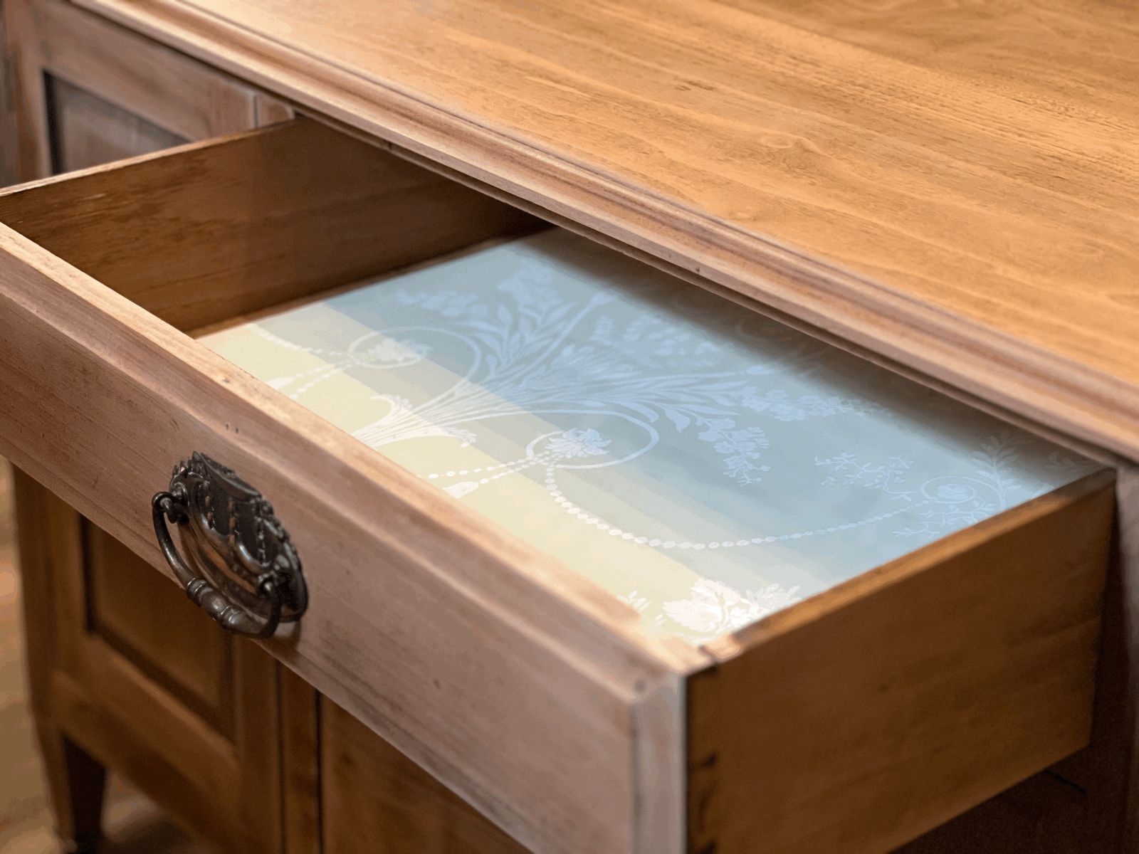 Paintwashed Wood Chest Of Drawers photo for sale