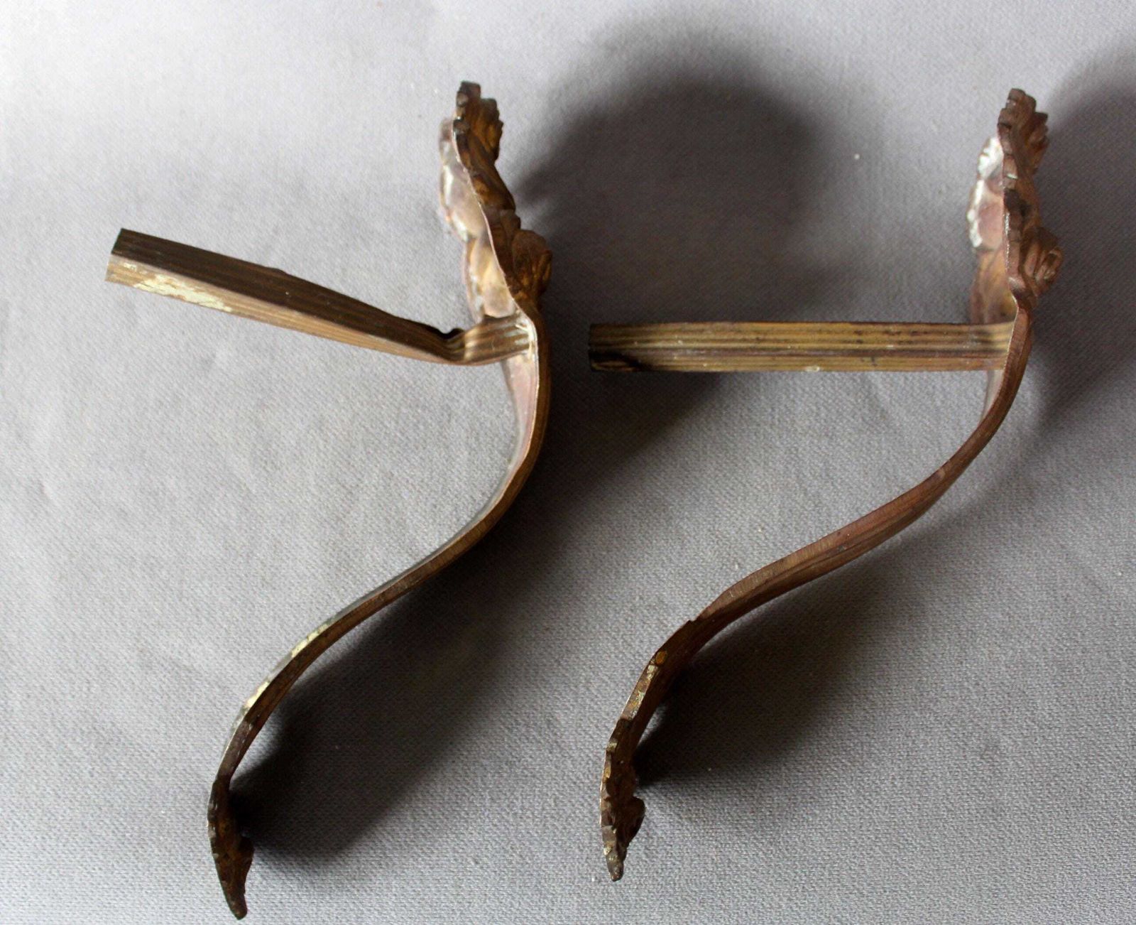 2 Antieke Bronzen Vergulde Gordijnhouders In Franse Empire/Regency Stijl – Gegoten, Met Bloemboeket Motief photo buy