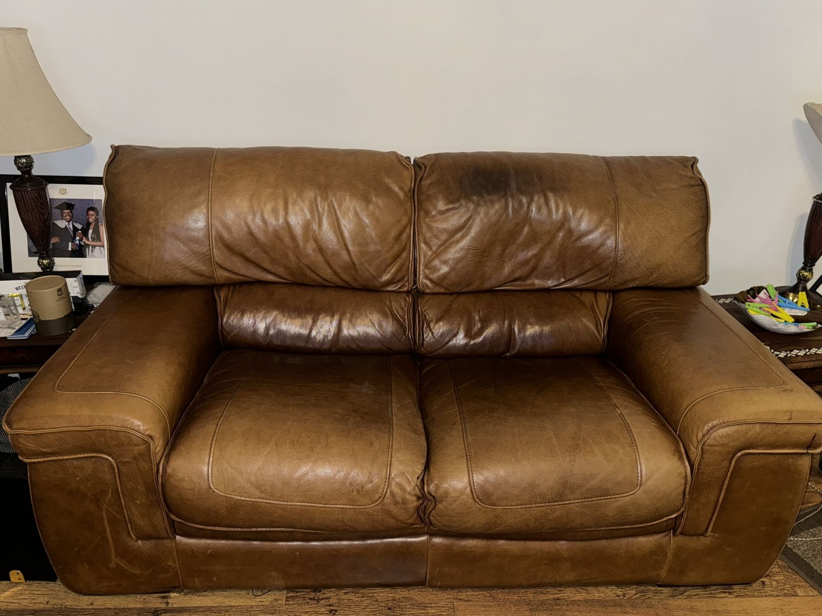 Premium Leather Sofa Set – 3 Seater, 2 Seater, And 1 Seater – £750