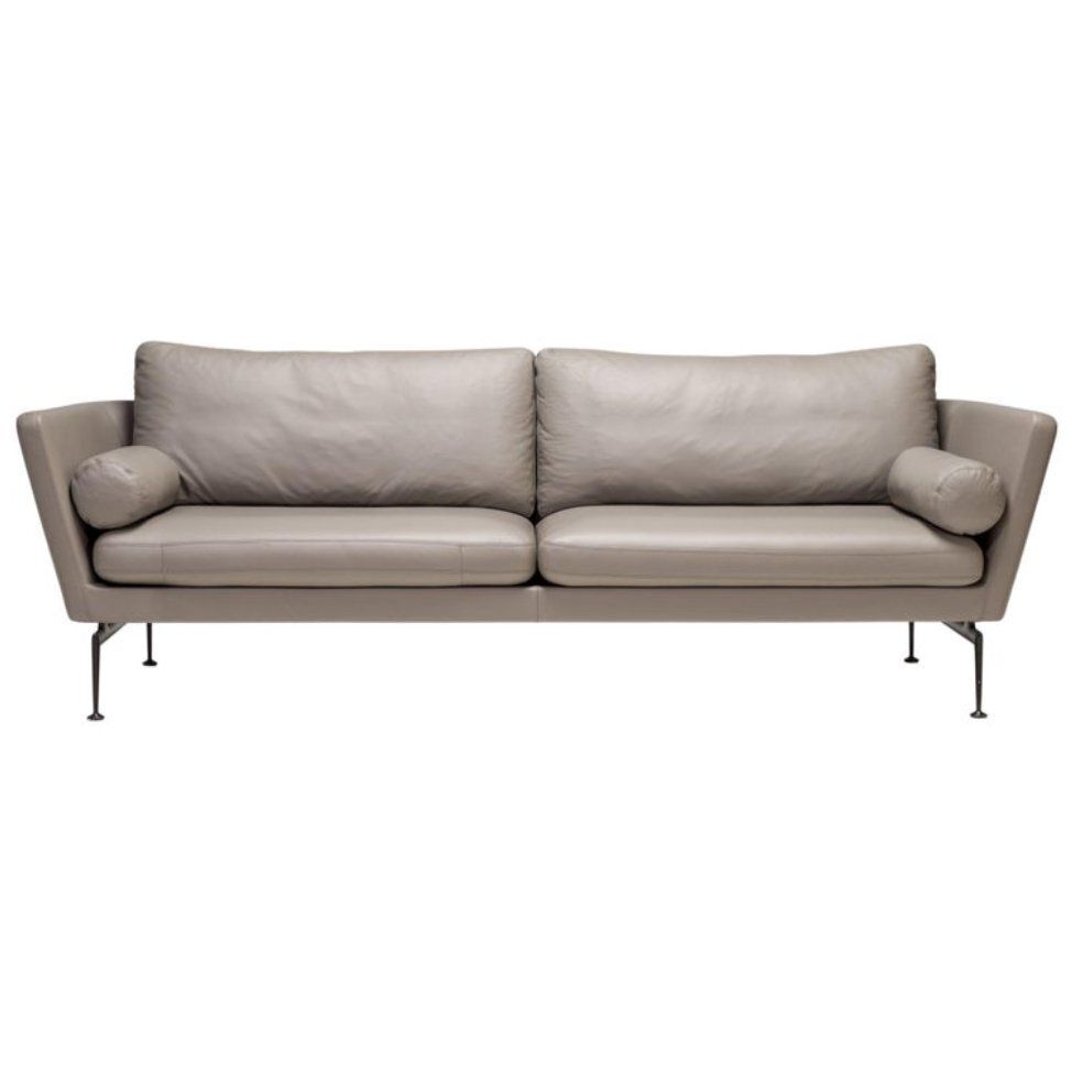 Vitra By Antonio Citterio Grey Leather Suita Three Seat Sofa, 2021