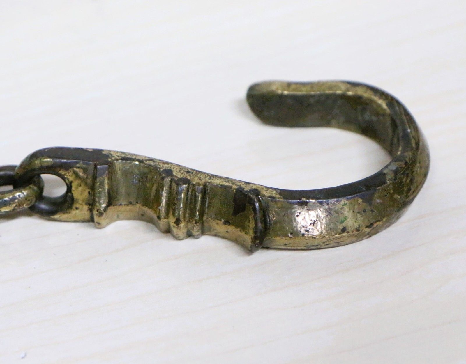 photo buy Antique Ceremonial Hanging Oil Lamp Bronze Thooku Vilakku Hindu Temple Gilt