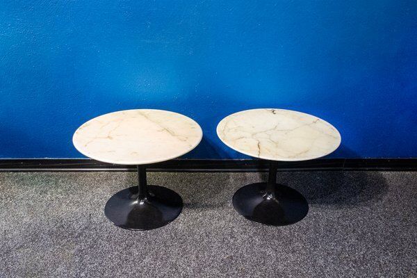 Tulip Coffee Tables With Marble Tops By Eero Saarinen For Knoll International, 1980s, Set Of 2 photo furniture