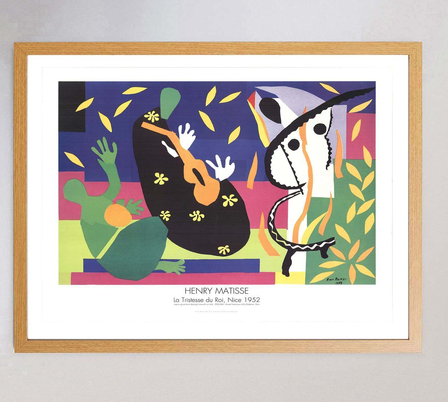 Henri Matisse   La Tristesse Du Roi   Nice Original Vintage Poster photo Art