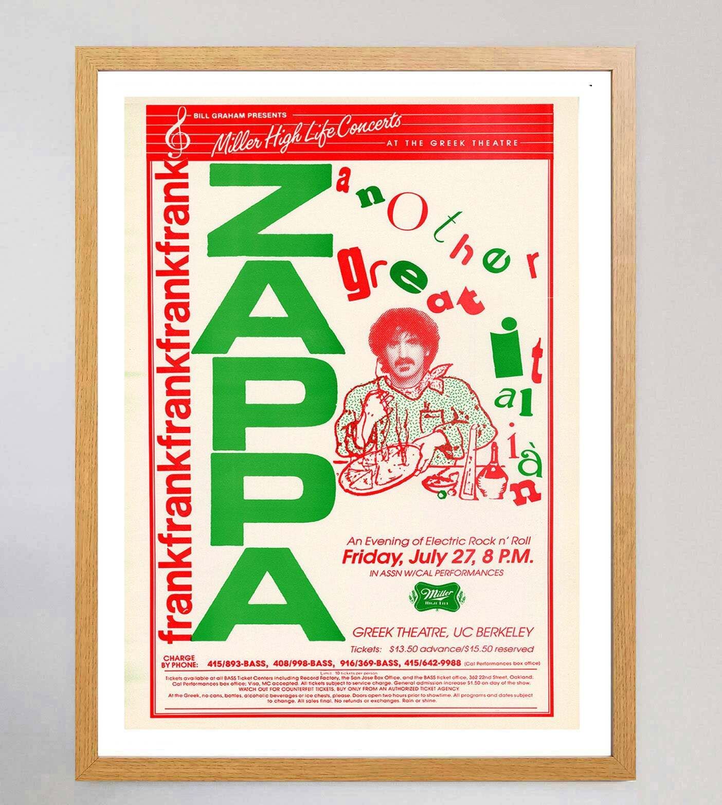 Frank Zappa   The Greek Theatre  Original Vintage Poster photo Art