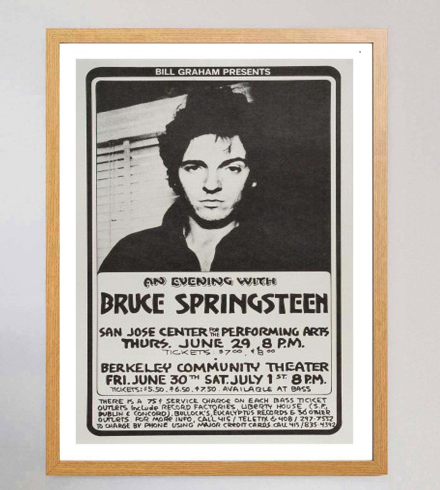 Bruce Springsteen   San Jose & Berkeley Original Vintage Poster photo Art
